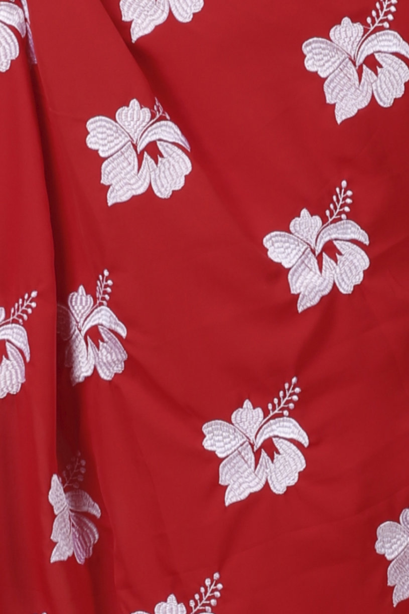 Red White Pure Cotton Teru Hand Loom Saree (1259)